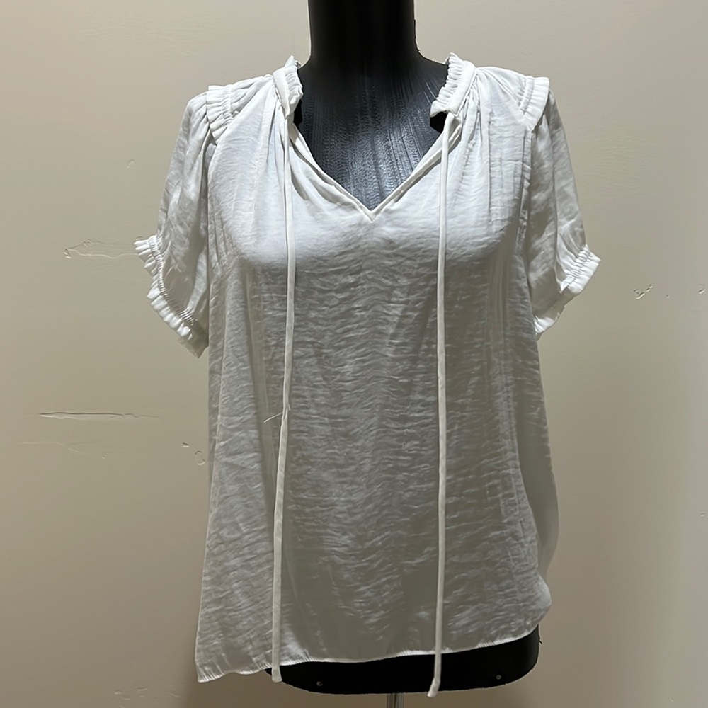 Naked Zebra white blouse medium